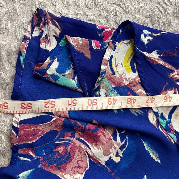 Chris McLaughlin Blue Floral Maxi Wrap Dress 12 - Picture 12 of 12